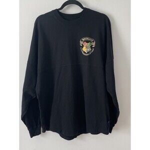 Harry Potter Hogwarts Shirt M Black Spirit Jersey Long Sleeve Wizard Oversized